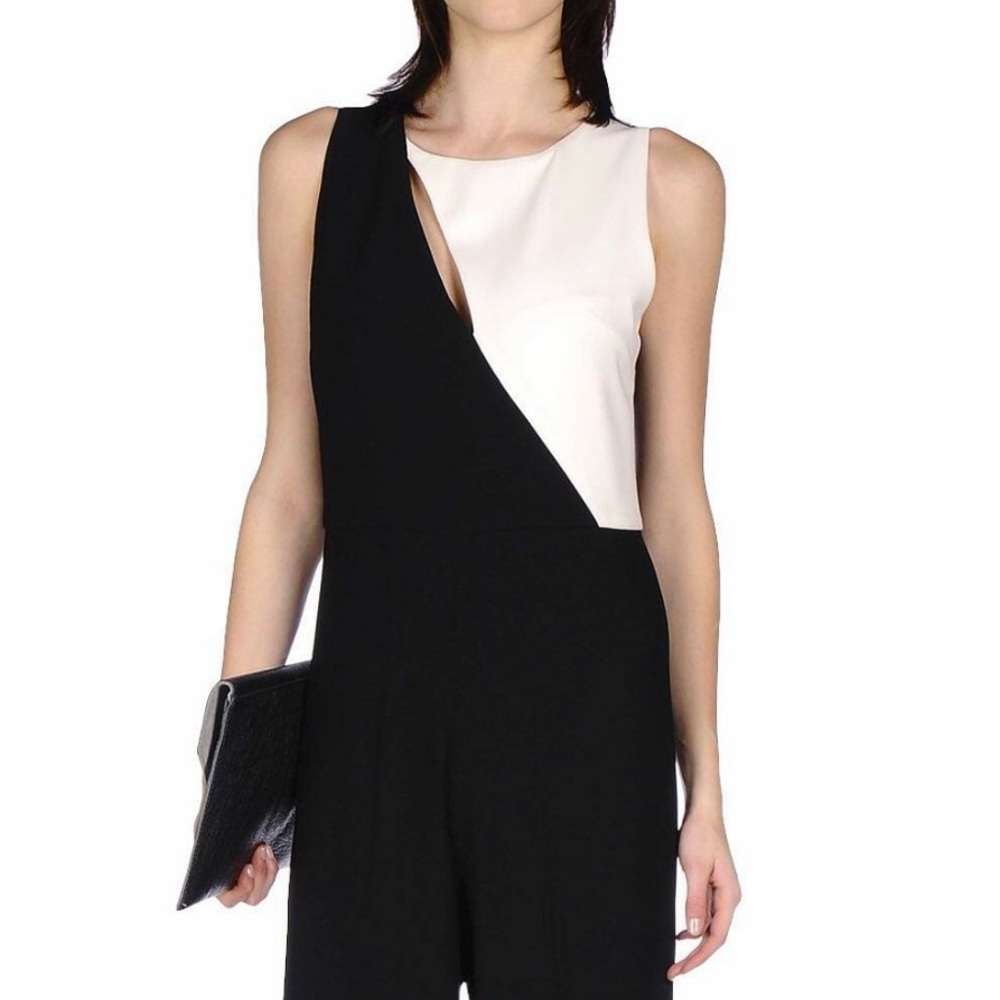 Hope Collection Elegant Black and White Women's Jumpsuit Size 44/8 US NEW - Picture 2 of 13